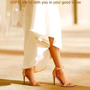 (6-1510) IDIFU Women's Heels OpenToe Dress Shoes Sz 6